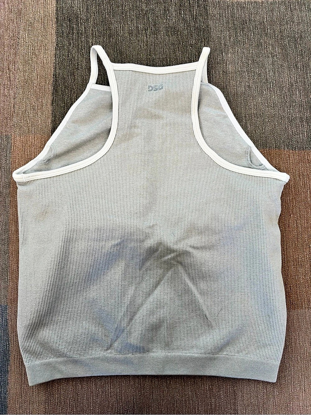 DSG Ribbed Tank Top Grey - Picture 2 of 2